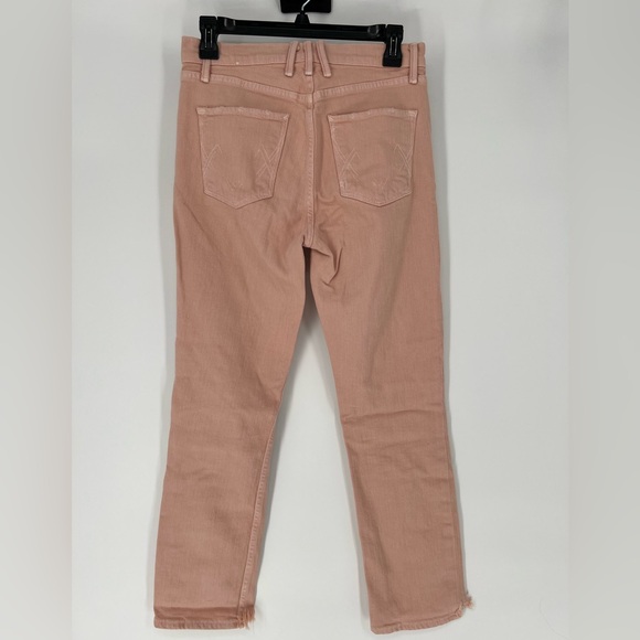 MCGUIRE NWOT VALLETTA STRAIGHT‎ BUTTON FLY JEAN W/CUT FRINGE CUFF PRETTY IN PINK - Picture 1 of 12